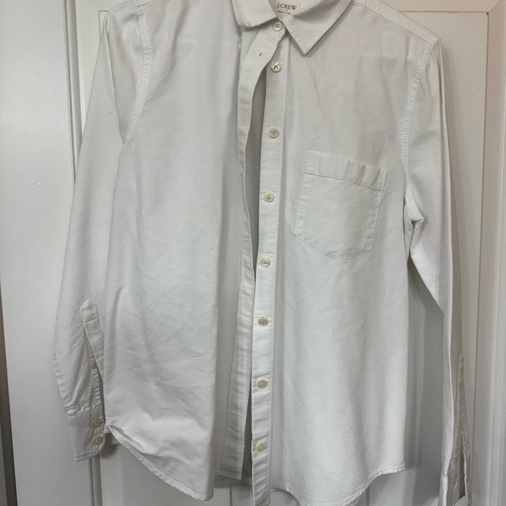 J. Crew Classic White Button Down Shirt
